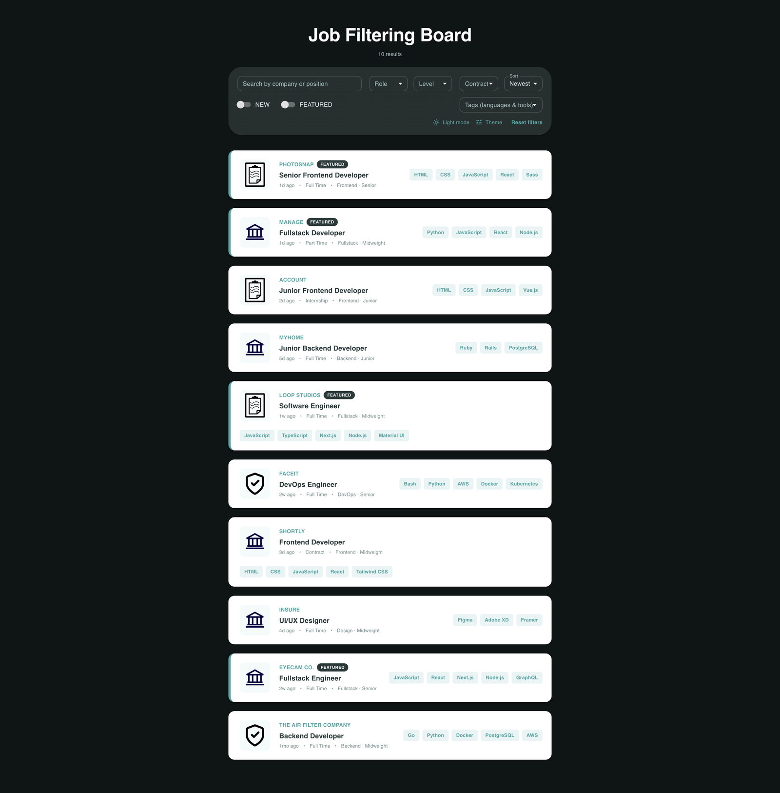Job Board — Cover