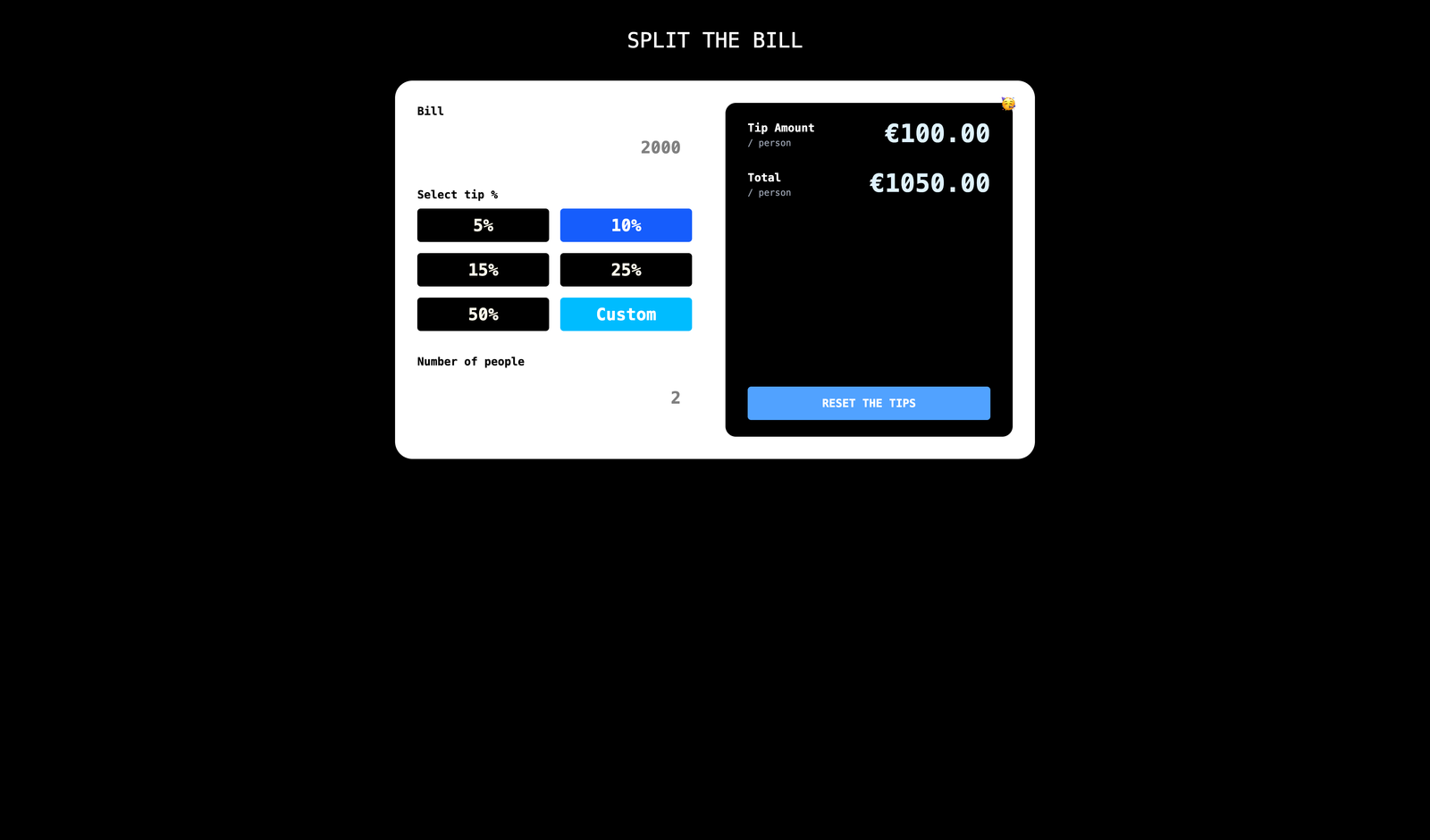 Split — Calculator UI
