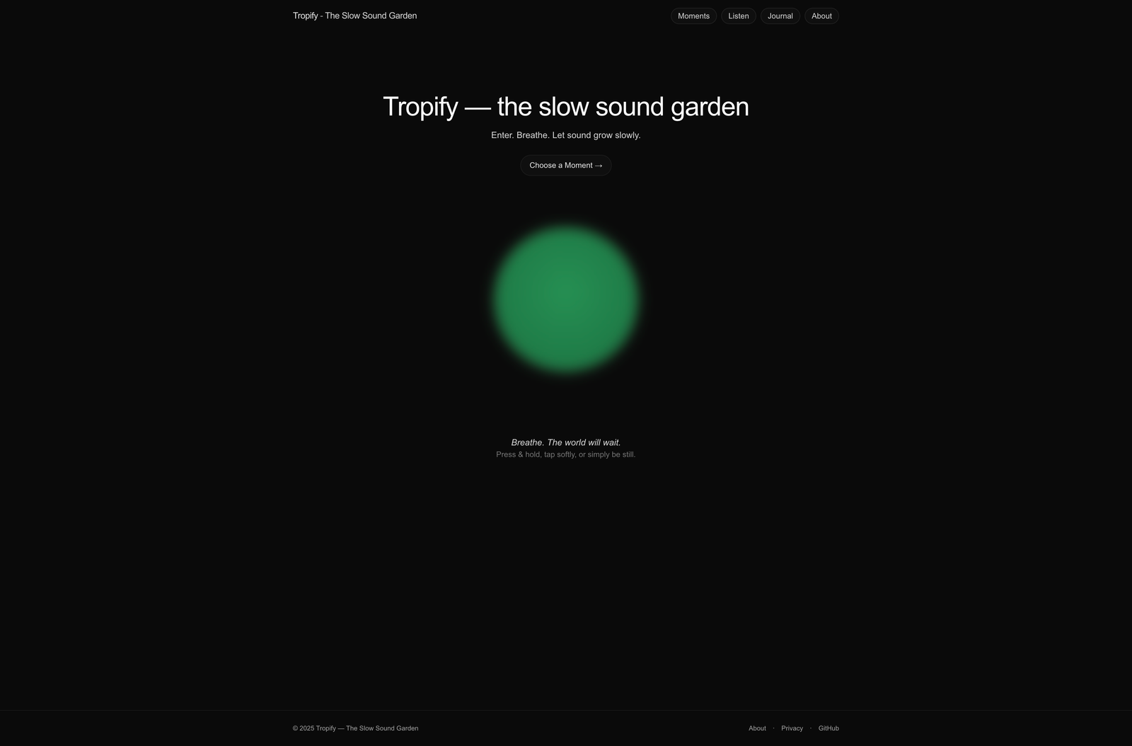Tropify — Experimental web